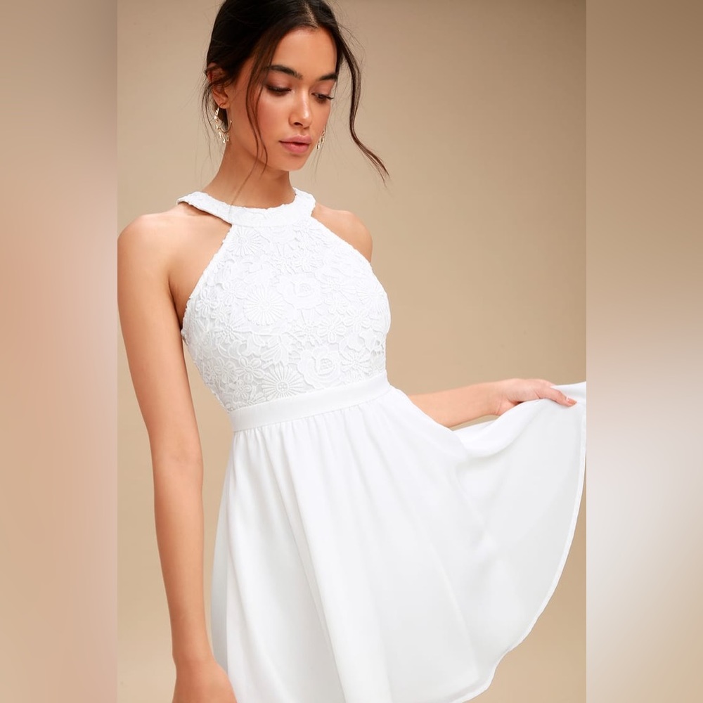Lulus lover’s game white dress
